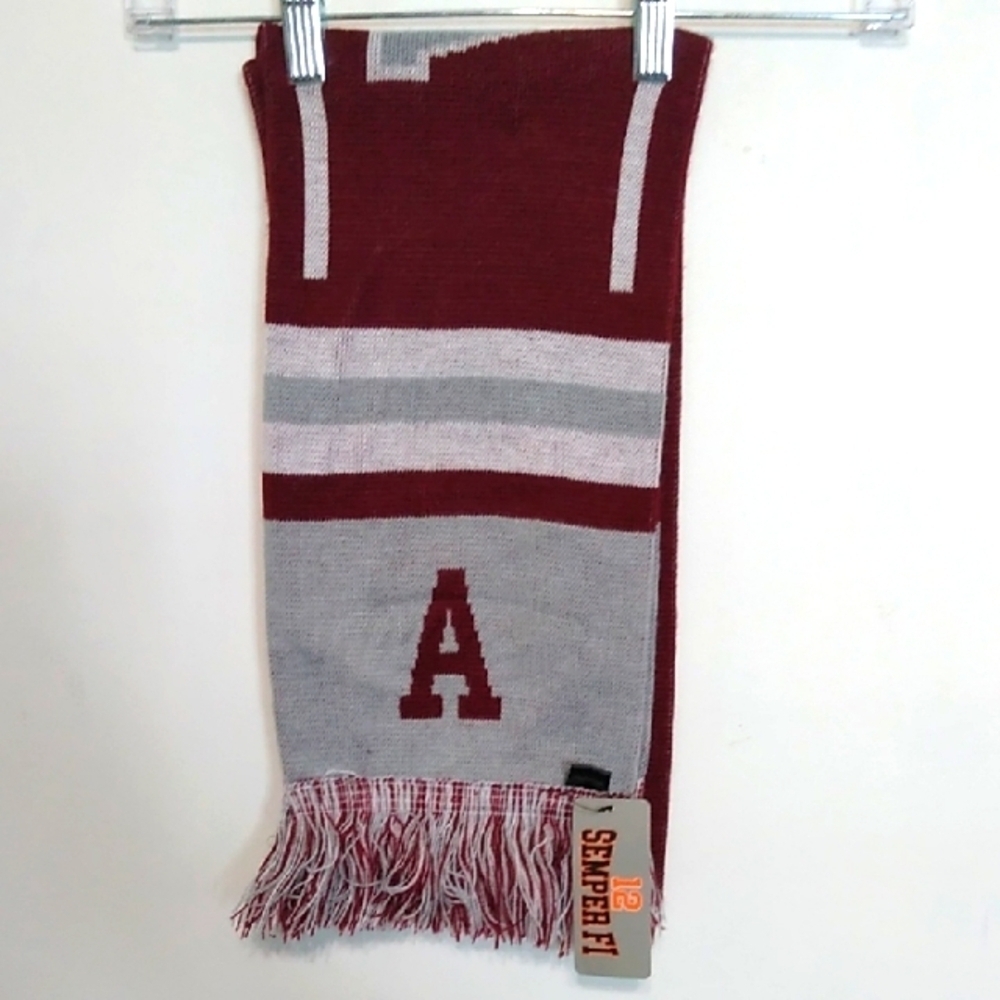 University of Alabama -Maroon and Gray Striped Scarf